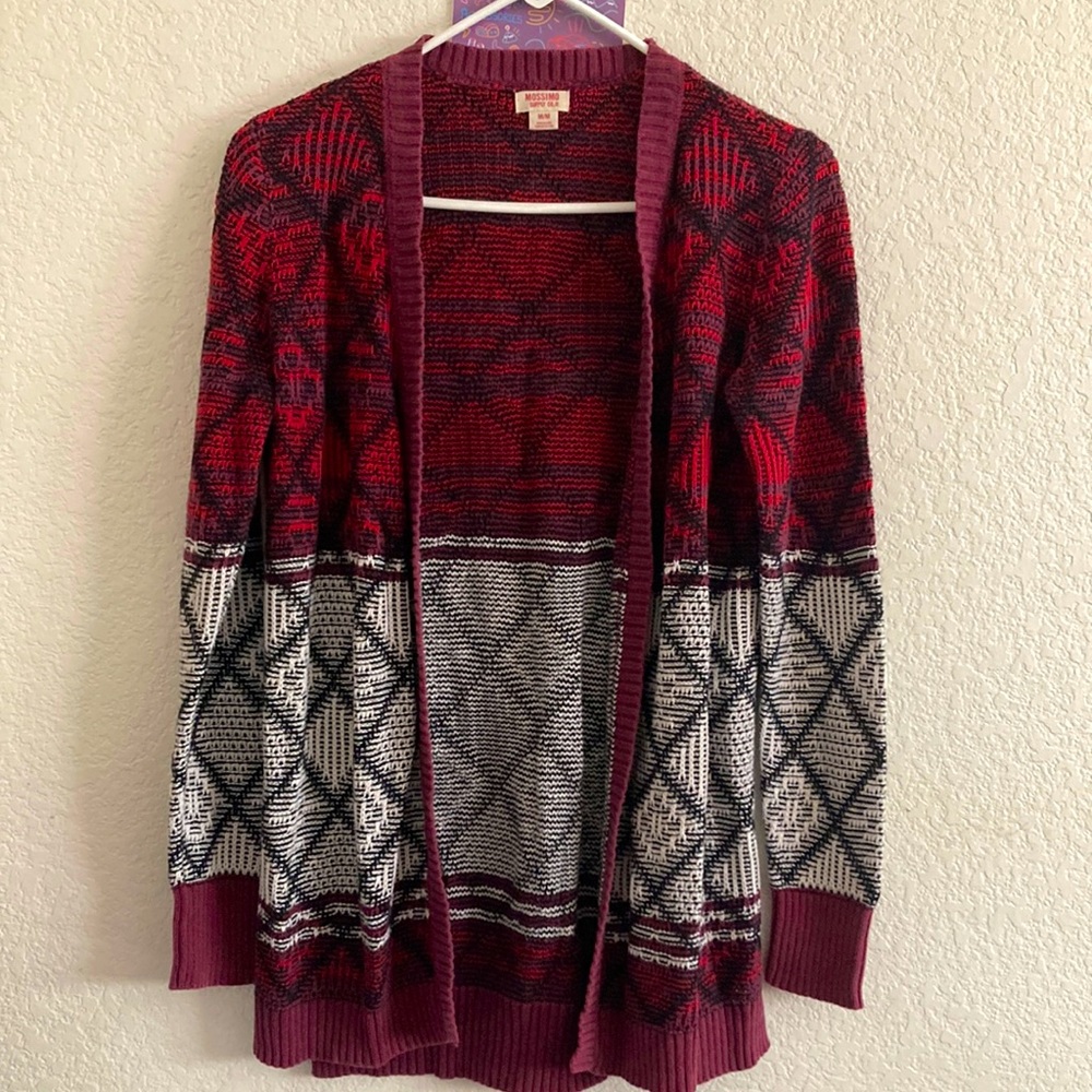 Mossimo Supply Co. Womens Southwestern Open Front Cardigan Sweater